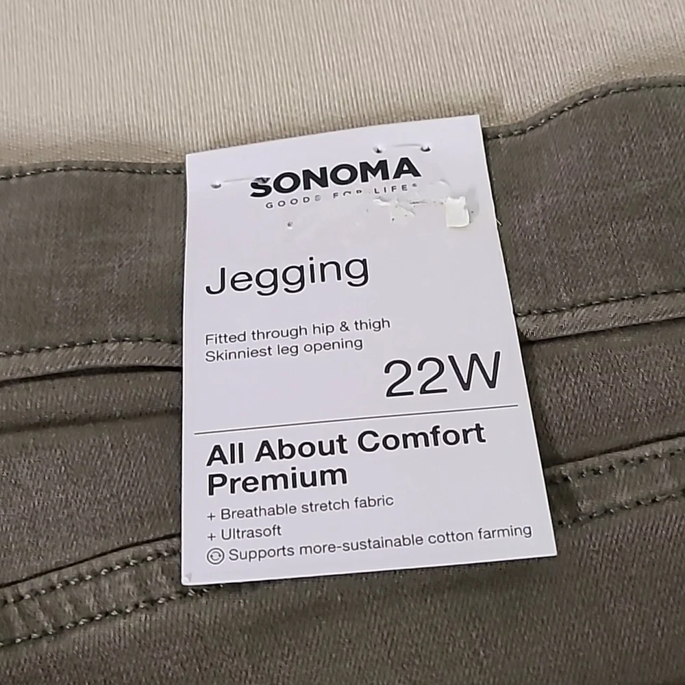 - SOMOMA Brushed Jeggings Olive Green Size 22W NWT